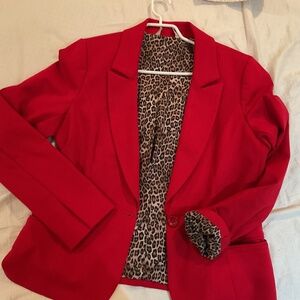 Red blazer size large